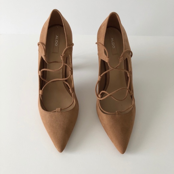 Aldo Tie Up Pointed Toe Heels - Picture 2 of 6